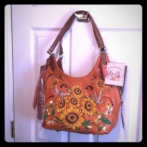 Sharif Embroidered Leather Purse